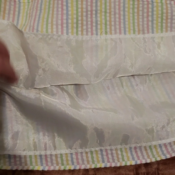 Seersucker smocked pastel striped dress baby todler girl 12-18 months - Picture 4 of 6